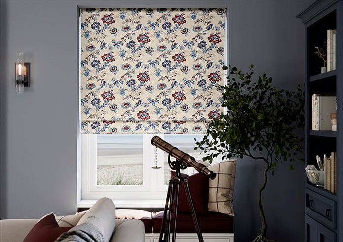 Land & Shore Orchard, Blue Red - Twist&Fit Roman Blind - Image 3